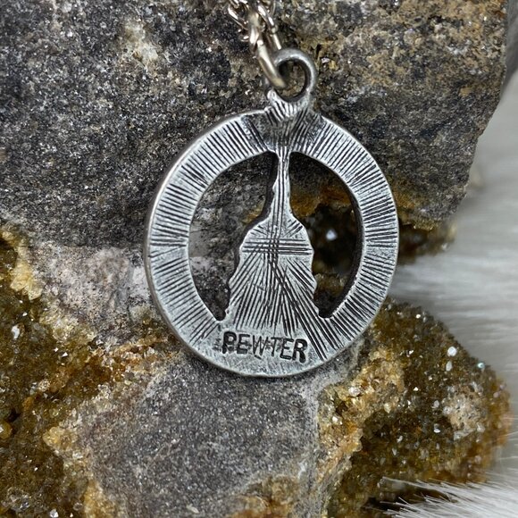 Harrisburg Penna Pewter Pendant Necklace 17" - Picture 2 of 5